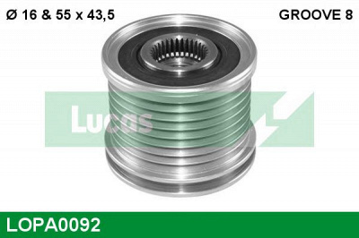 LUCAS ENGINE DRIVE lopa0092 -  Механизм свободного хода генератора